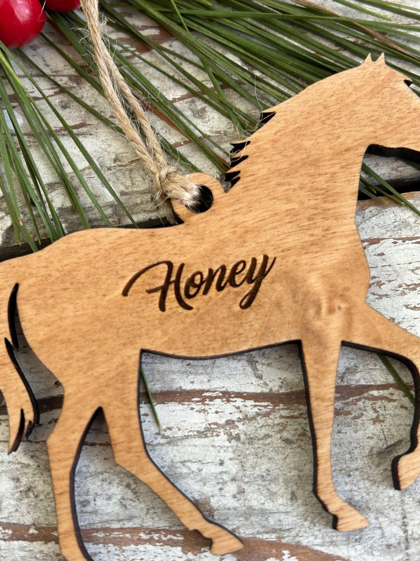 Personalized Horse Christmas Ornament | Gift for Horse Lover | Custom Horseback Riding Students Gift | Equine Equestrian Keepsake