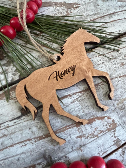 Personalized Horse Christmas Ornament | Gift for Horse Lover | Custom Horseback Riding Students Gift | Equine Equestrian Keepsake
