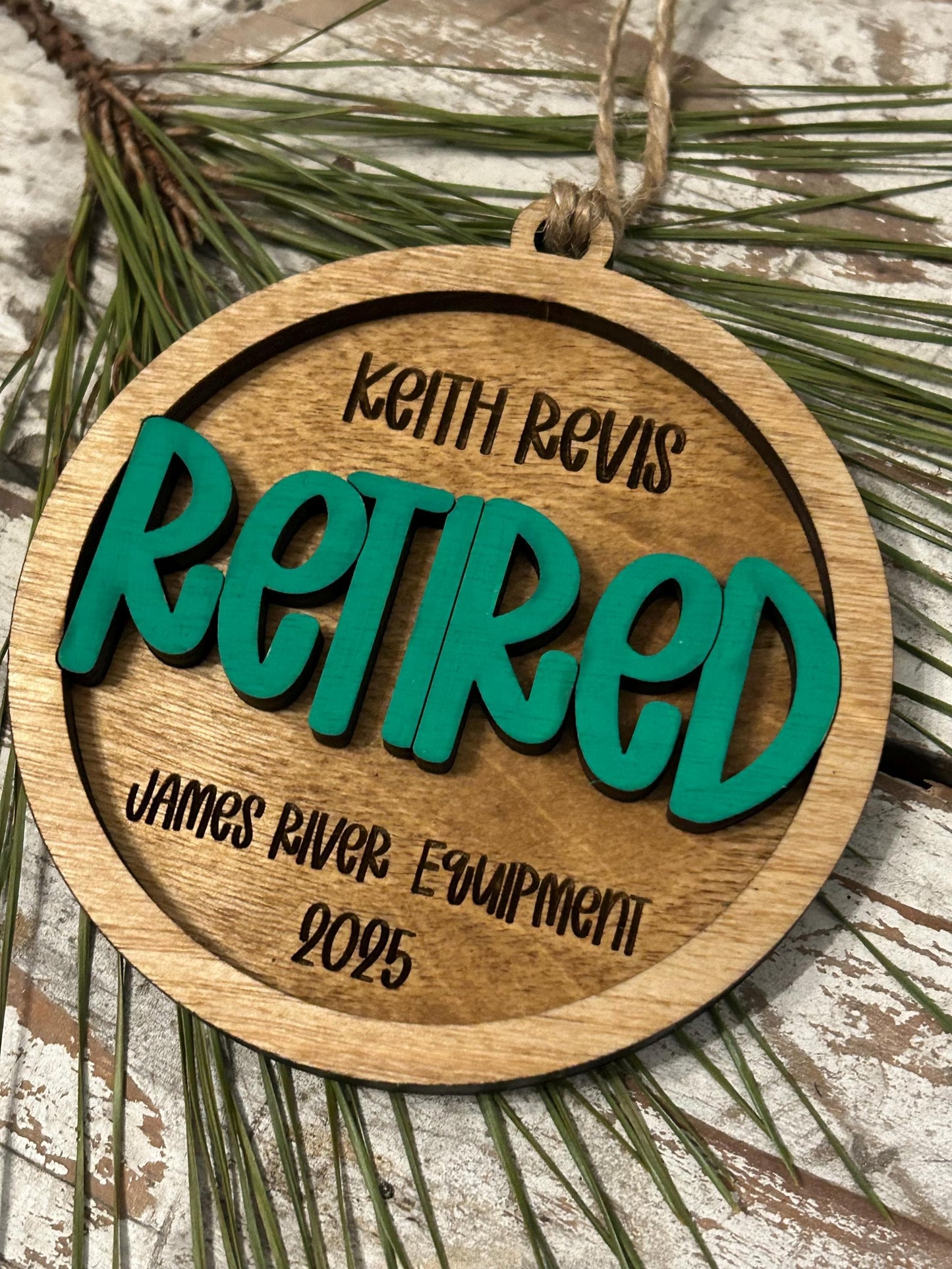 Retired Personalized Christmas Tree Ornament |Retirement Gift | Job Friendship | Coworker Retire Party | Teacher | Nurse | Best Friend Gift