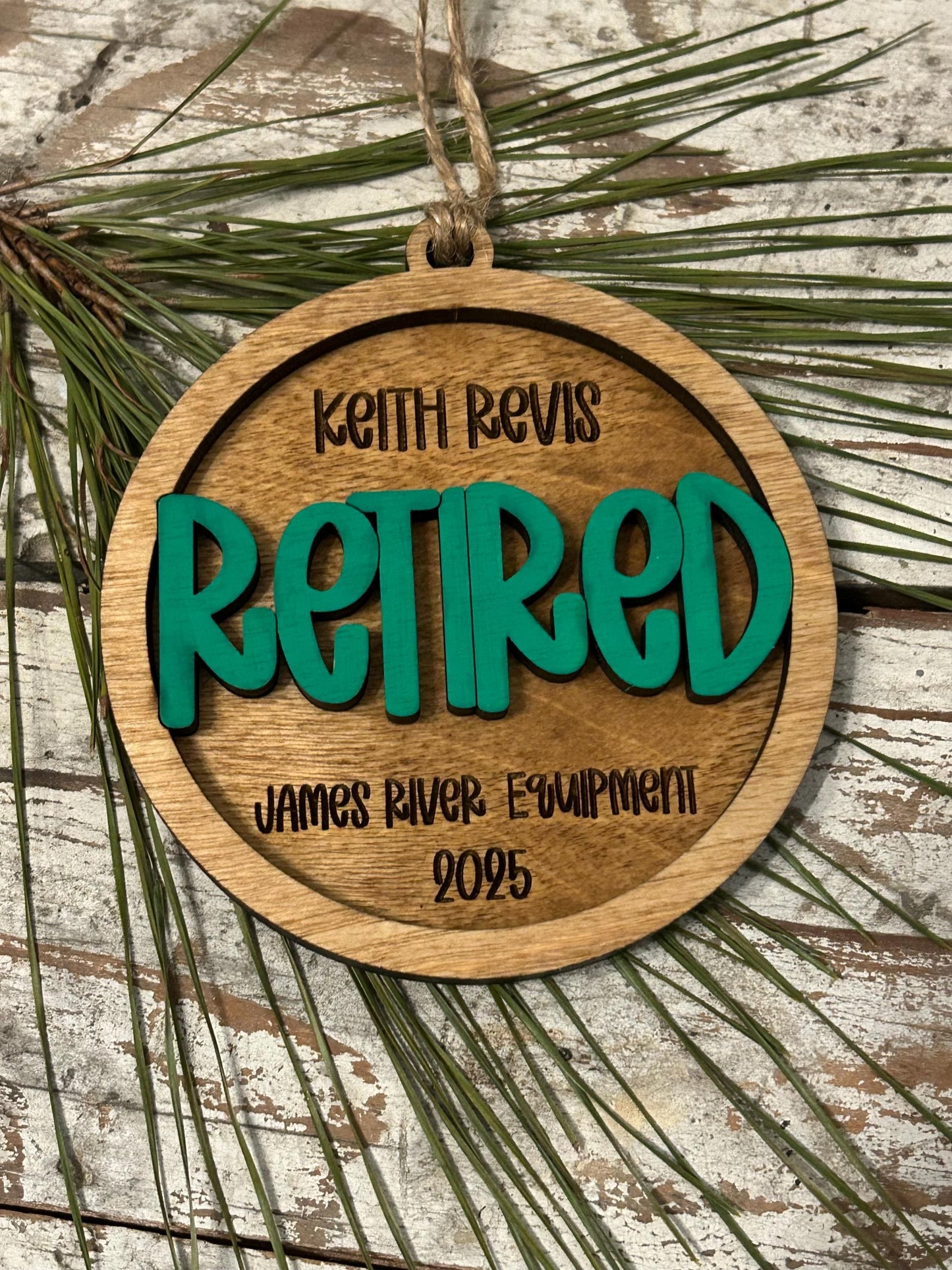 Retired Personalized Christmas Tree Ornament |Retirement Gift | Job Friendship | Coworker Retire Party | Teacher | Nurse | Best Friend Gift