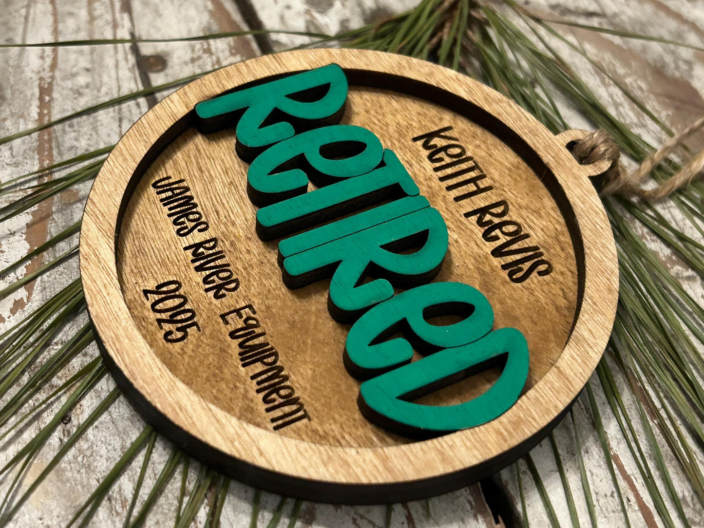 Retired Personalized Christmas Tree Ornament |Retirement Gift | Job Friendship | Coworker Retire Party | Teacher | Nurse | Best Friend Gift