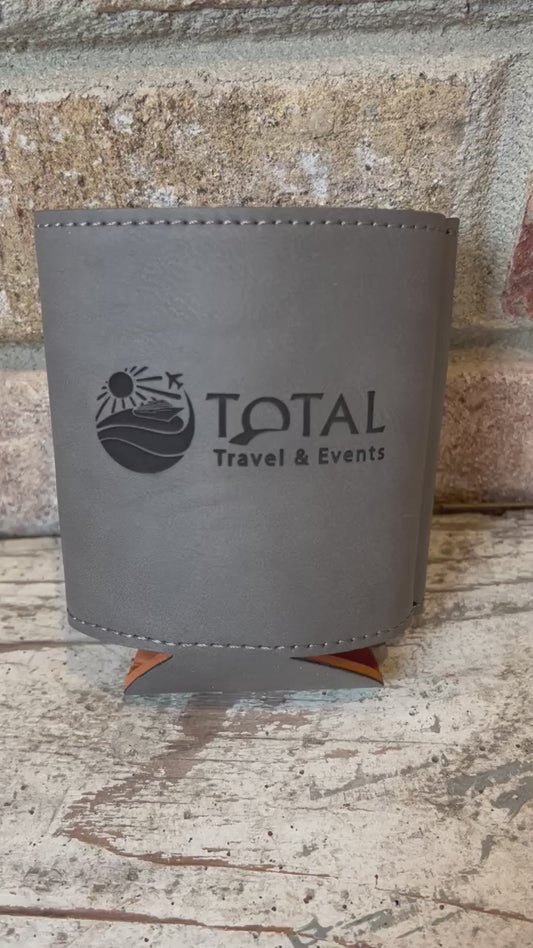 Bulk Order Personalized Leatherette Can Cooler- Koozie | Gift for Cruise Clients