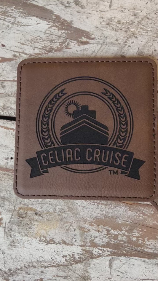 Bulk Order Personalized Leatherette Coaster | Gift for Cruise Clients