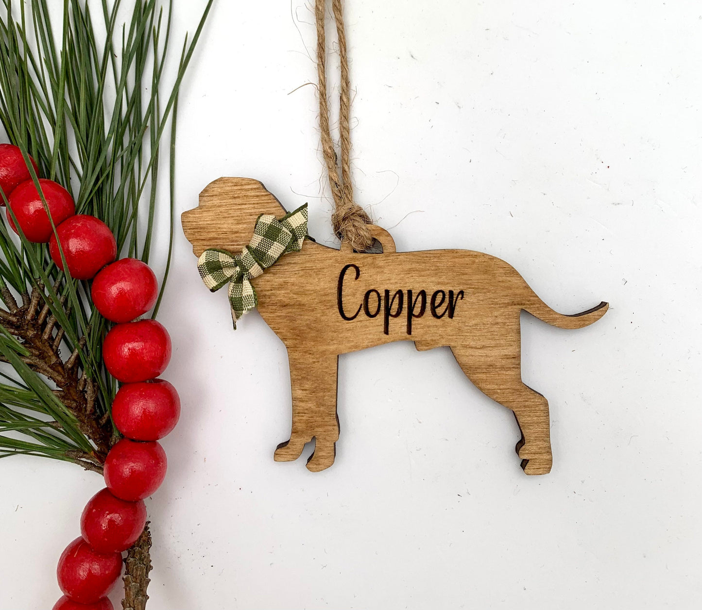 Personalized Cane Corso | Chihuahua | Cockapoo| Cocker Spaniel Dog Breed Christmas Tree Ornament  | Dog Mom | Dog Lover gift