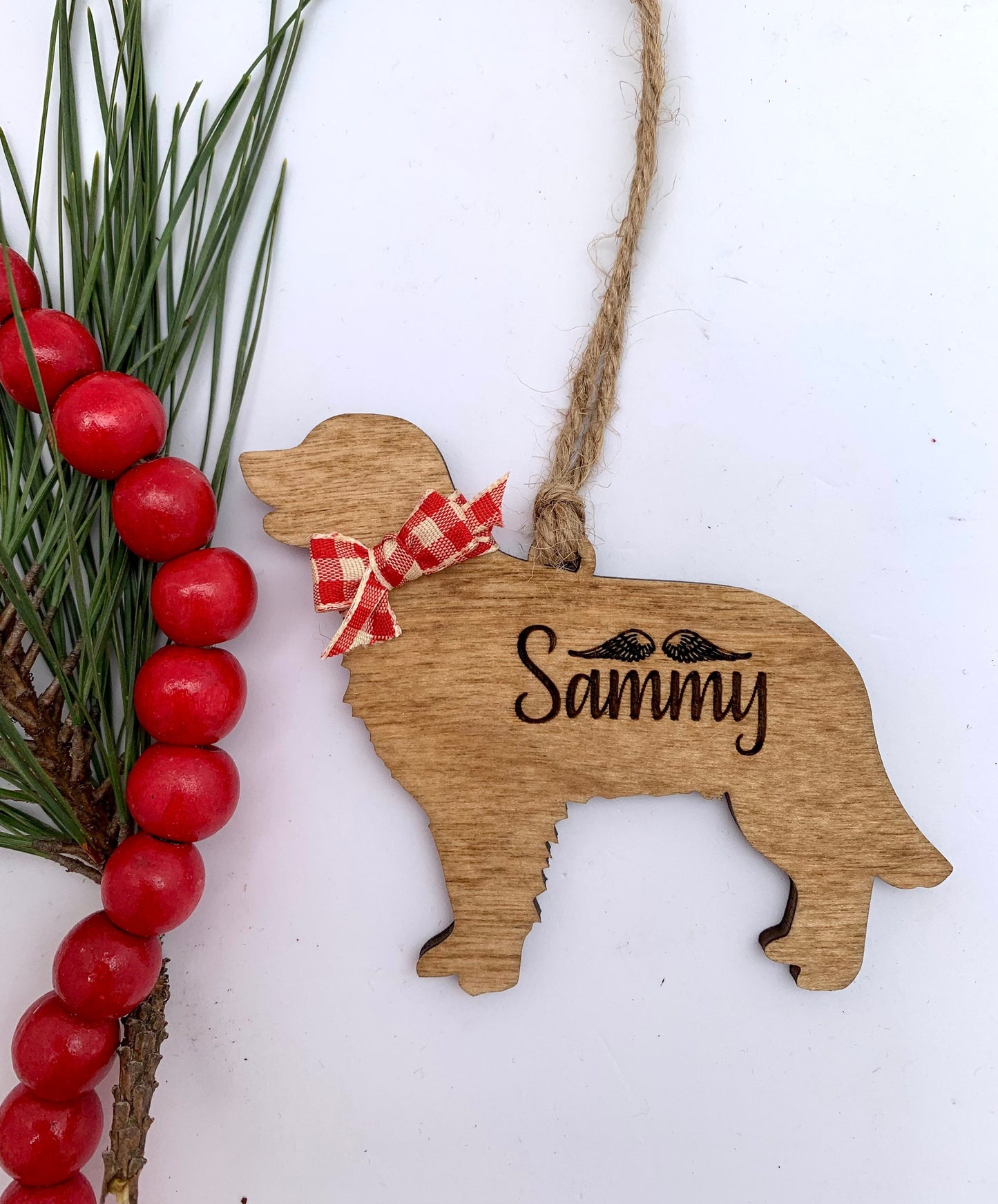 Personalized Aussie Doodle | Australian Sheppard | Bernese Mountain | Bichon Frise Dog Breed Christmas Tree Ornament  | Dog Mom | Dog Lover