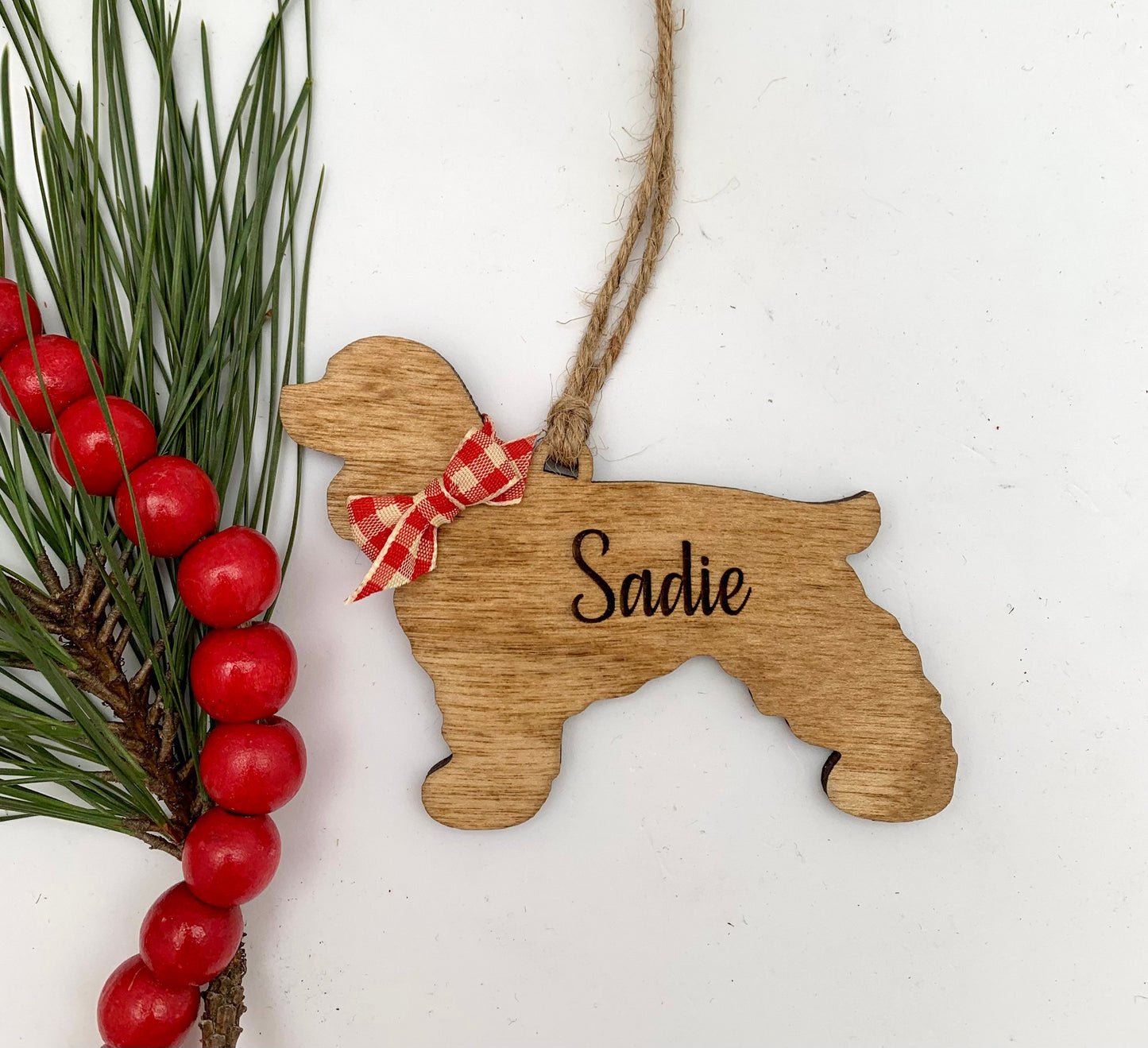 Personalized Cane Corso | Chihuahua | Cockapoo| Cocker Spaniel Dog Breed Christmas Tree Ornament  | Dog Mom | Dog Lover gift