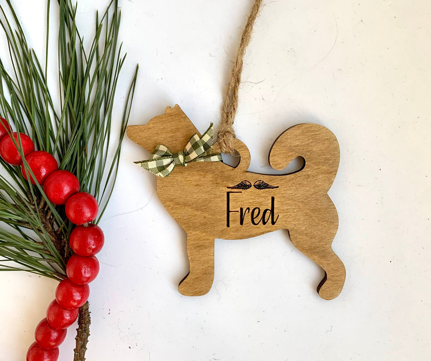 Personalized Rottweiler Rot | Samoyed | Schnauzer | Sheltie Dog Breed Christmas Tree Ornament |  Dog Mom | Dog Lover gift