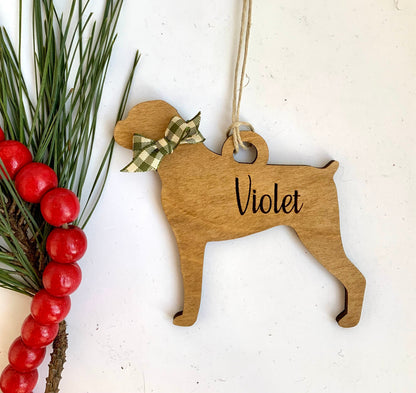 Personalized Rottweiler Rot | Samoyed | Schnauzer | Sheltie Dog Breed Christmas Tree Ornament |  Dog Mom | Dog Lover gift