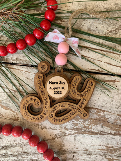 Personalized “Joy” Baby’s First Christmas Ornament | New Baby Ornament | Newborn Keepsake | New Mom Gift | Bundle of Joy Ornament