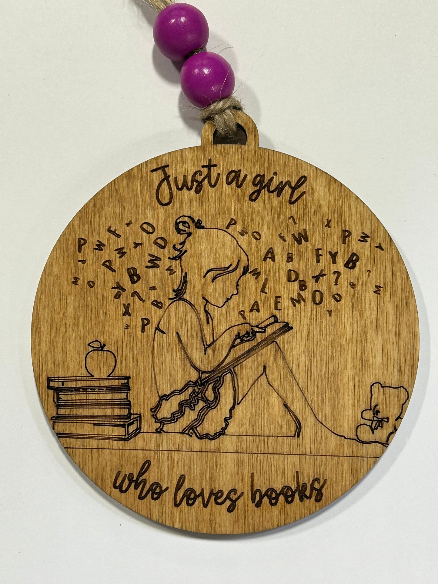 Just a Girl Who Loves Books Christmas Tree Ornament | Gift for Book Lover | Reading Ornament | Gift for Librarian | Gift for Bookworm