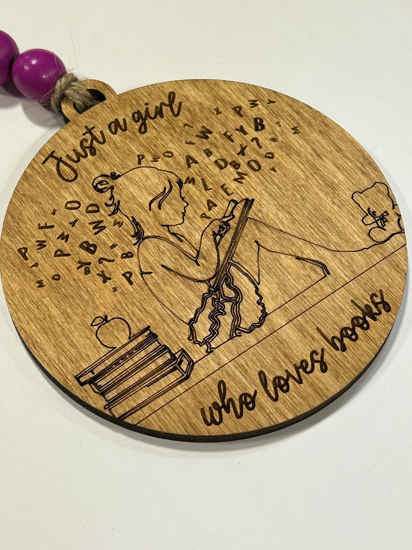 Just a Girl Who Loves Books Christmas Tree Ornament | Gift for Book Lover | Reading Ornament | Gift for Librarian | Gift for Bookworm